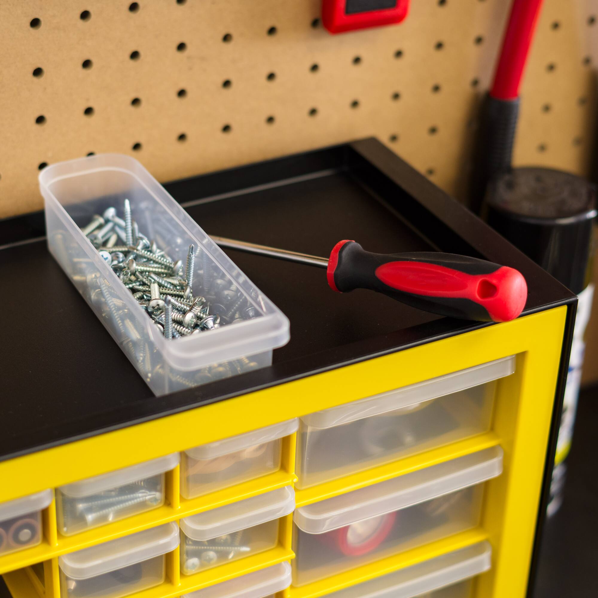 IRIS Black and Yellow 26-Drawer Parts Cabinet